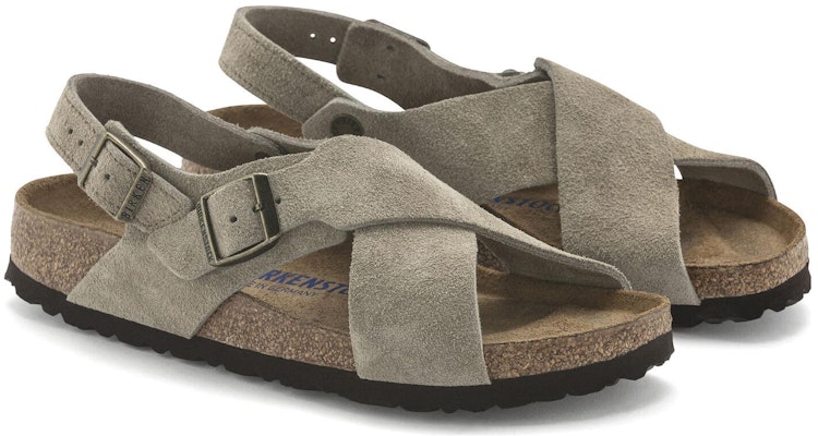 Birkenstock Tulum Suede Leather 1024110 Narrow Fit Taupe Sandals