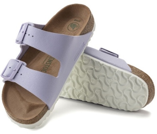 Birkenstock Arizona Vegan Birkibuc Lavender Fog Purple 1022607 Fashion Slippers