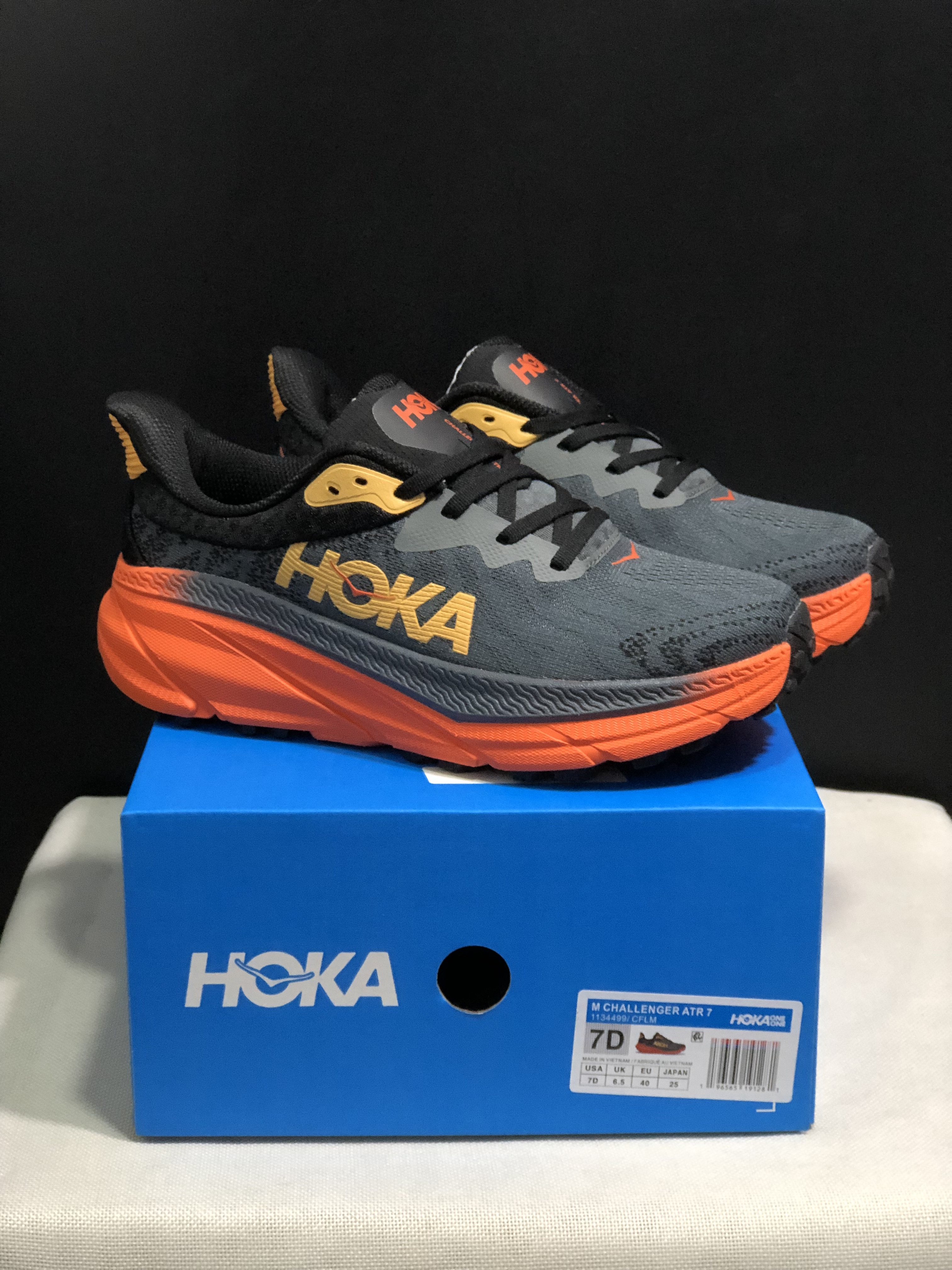 Hoka One One Challenger 7 Shock-absorbing Breathable Running Shoes Sneakers Dark Grey