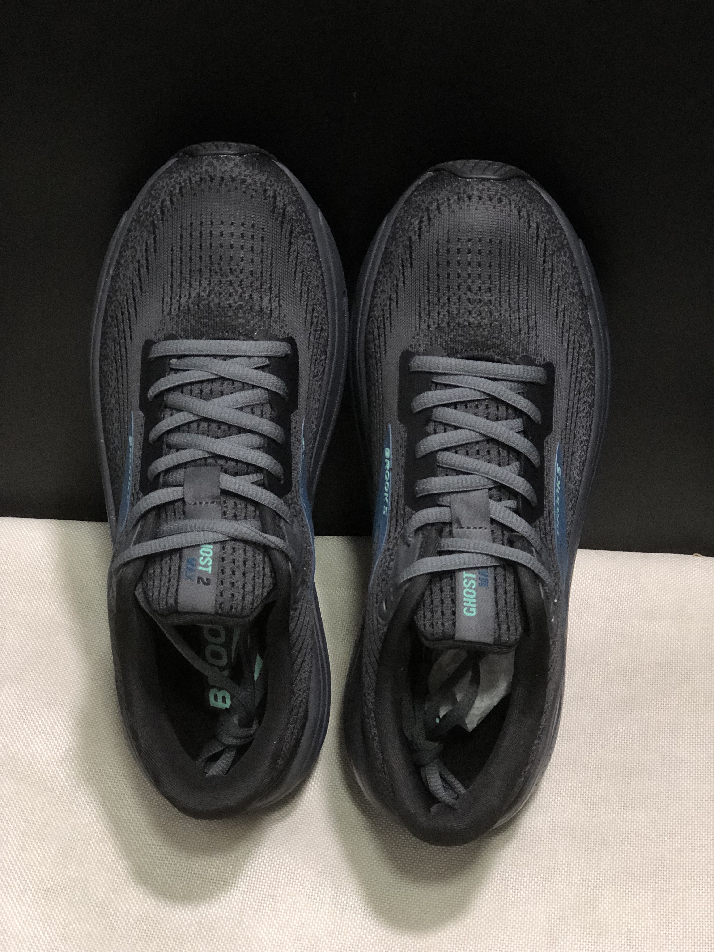 Brooks Ghost Max 2 Breathable Low-top Running Shoes Ebony Black