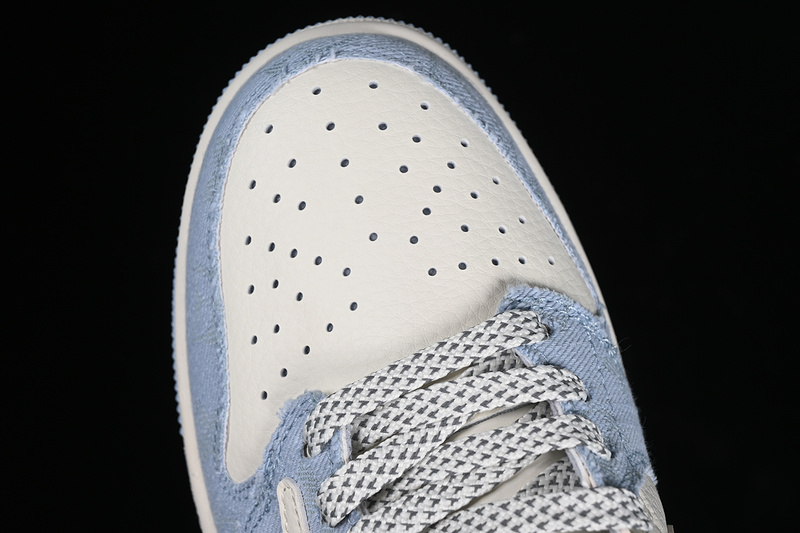 Nike Air Jordan 1 Low OG SP Travis Scott Fragment Design LV White Blue Sneakers
