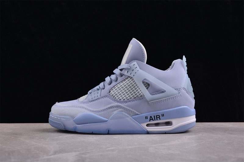 Nike Air Jordan 4 Retro Grey Blue Sneakers