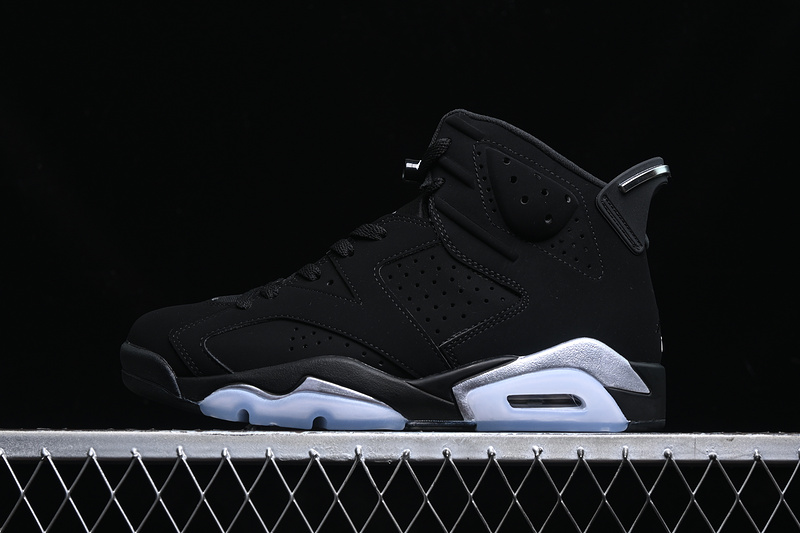 Nike Air Jordan 6 Retro Metallic Silver Black Sneakers