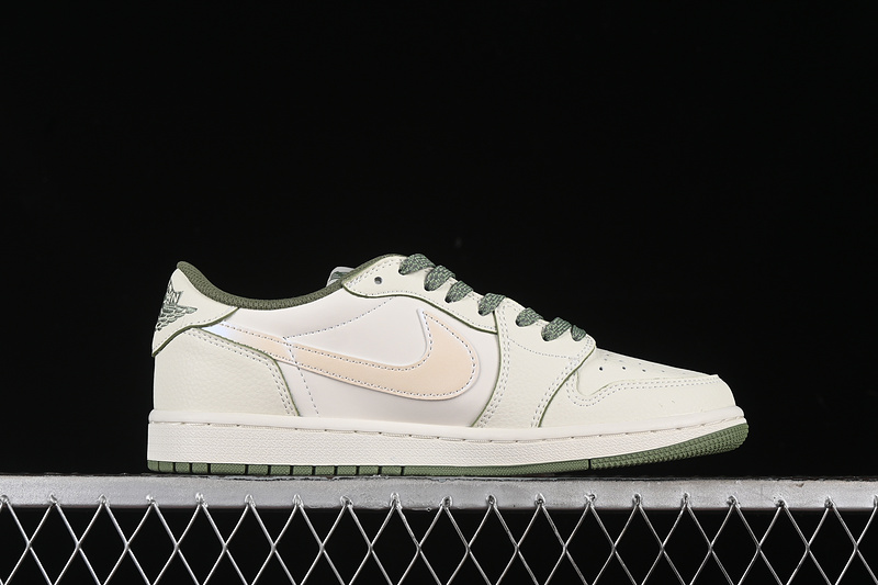 Nike Air Jordan 1 Low Off-White Travis Scott Fragment Design UNDEFEATED White Green Sneakers
