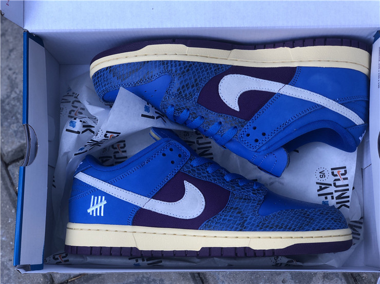 Nike Dunk x Undefeated Low '5 On It' Signal Blue Sneakers