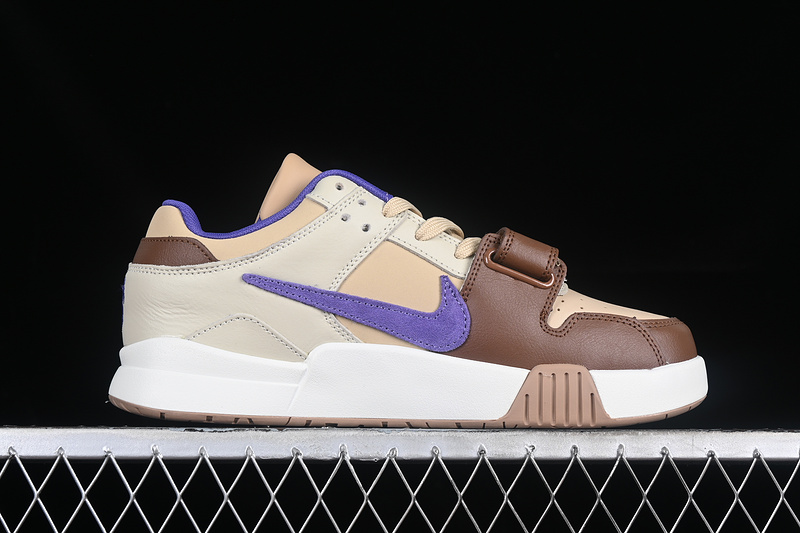 Travis Scott Nike Air Jordan Cut The Check Purple khaki Brown Sneakers