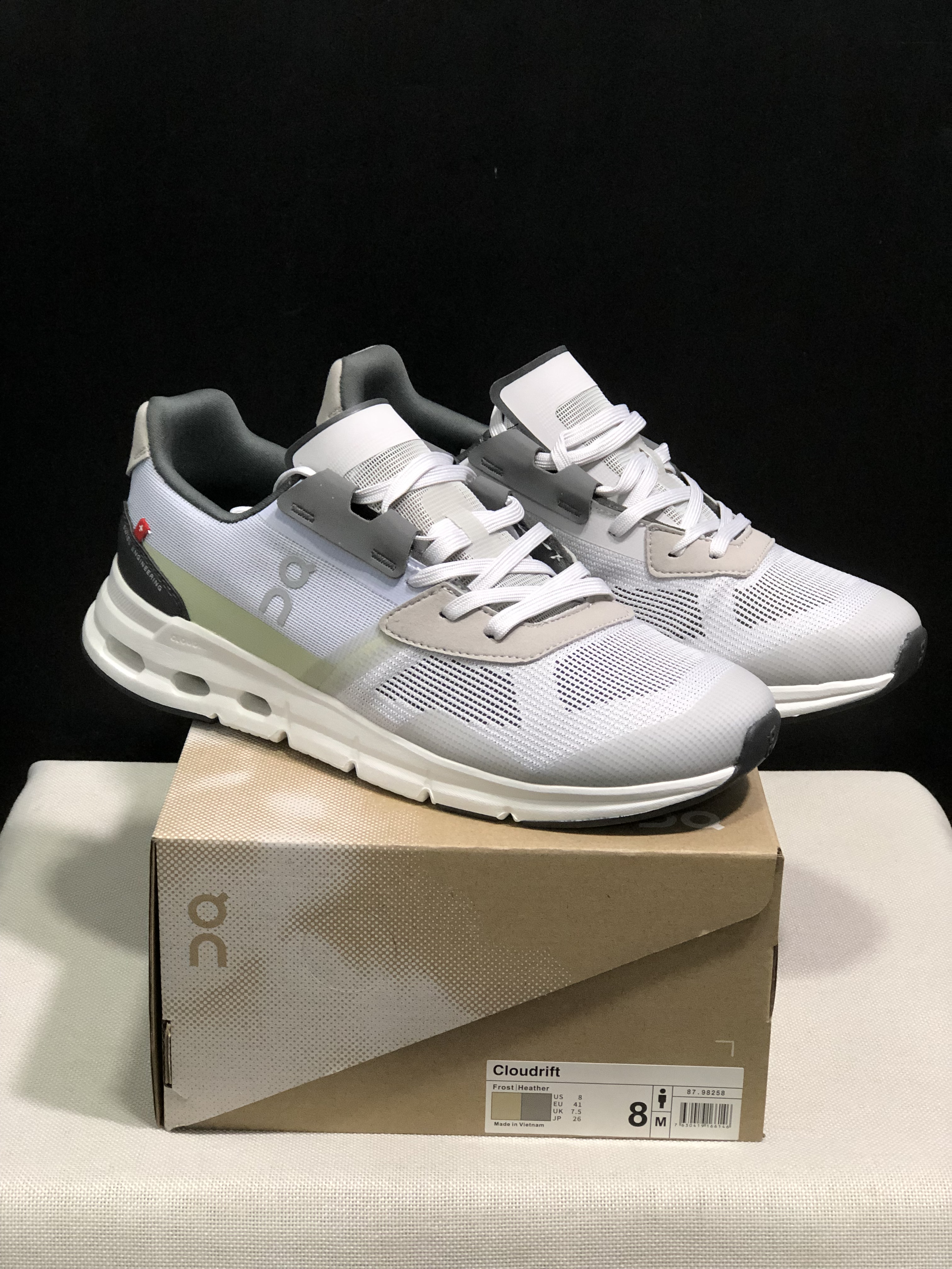 On Running Cloudrift Comfortable And Versatile Sports Casual Shoes Frost/Heather