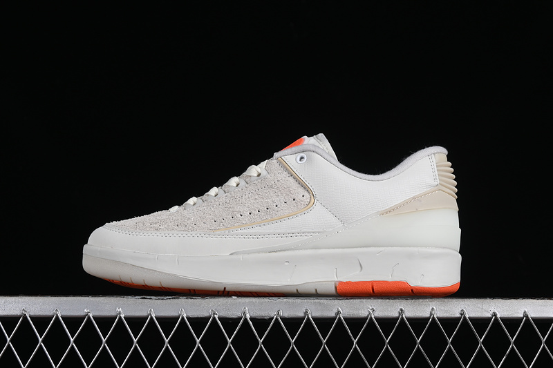 Nike Air Jordan 2 Low Orange Label Grey White Sneakers