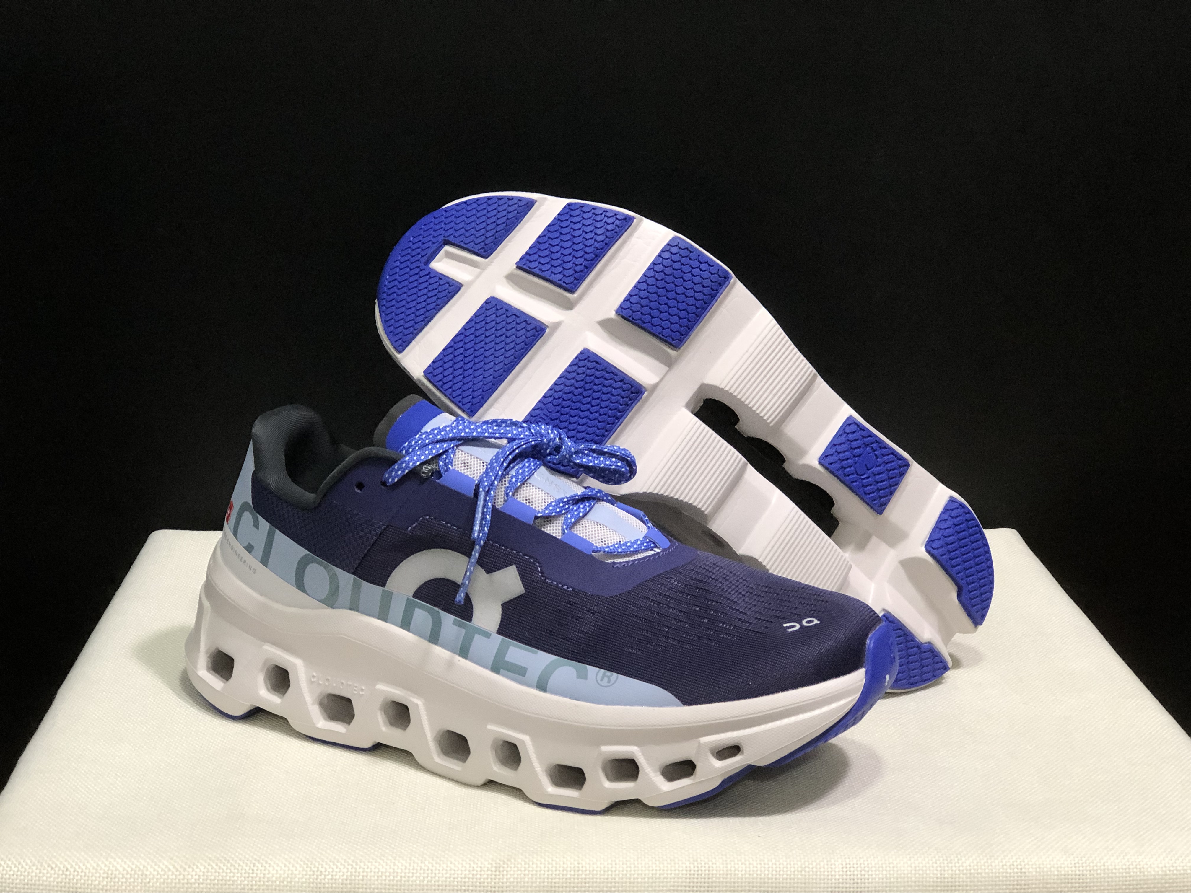 On Running Cloudmonster Anti-Slip Running Shoes Dark Purple/White