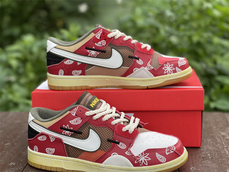 Nike Dunk Low Scrap Archeo Brown Red Sneakers