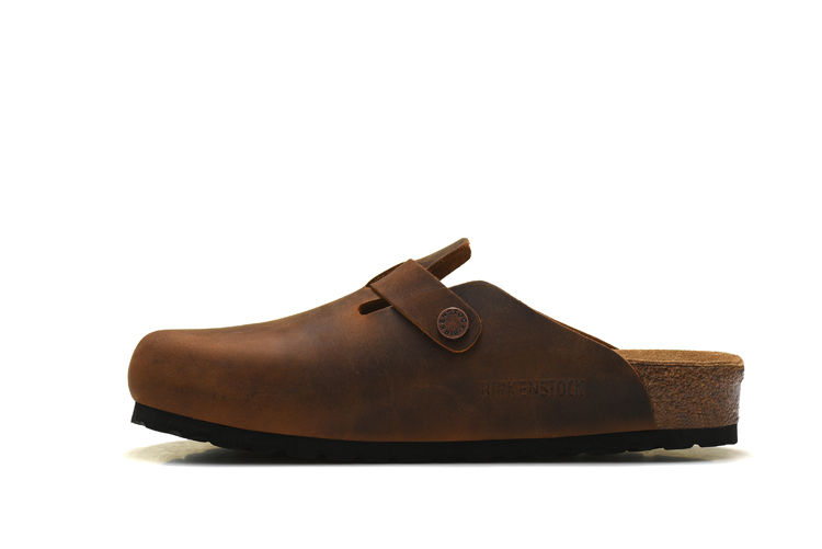 Birkenstock Brown Matte Leather Clog Shoes