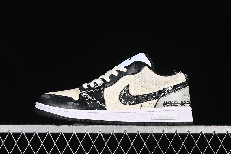 Nike Air Jordan 1 Low Black White Grey Sneakers