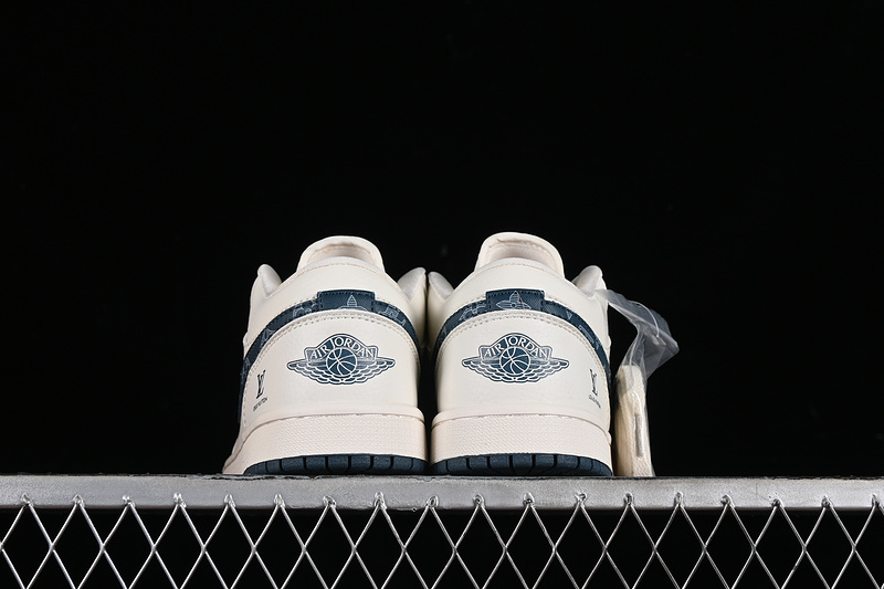 Nike Air Jordan 1 Low LV Blue Sole White Sneakers