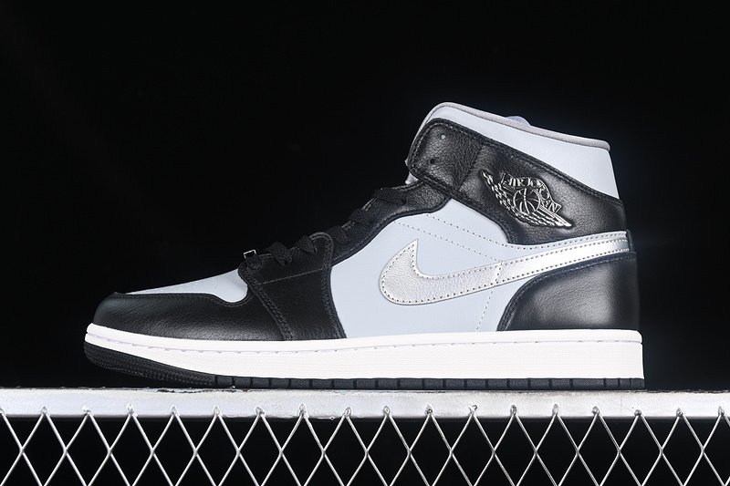 Nike Air Jordan 1 Mid SE Black Light Smoke Grey Sneakers