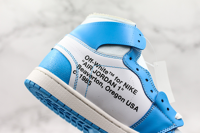 Nike Air Jordan 1 Retro Off-White High Blue White Sneakers