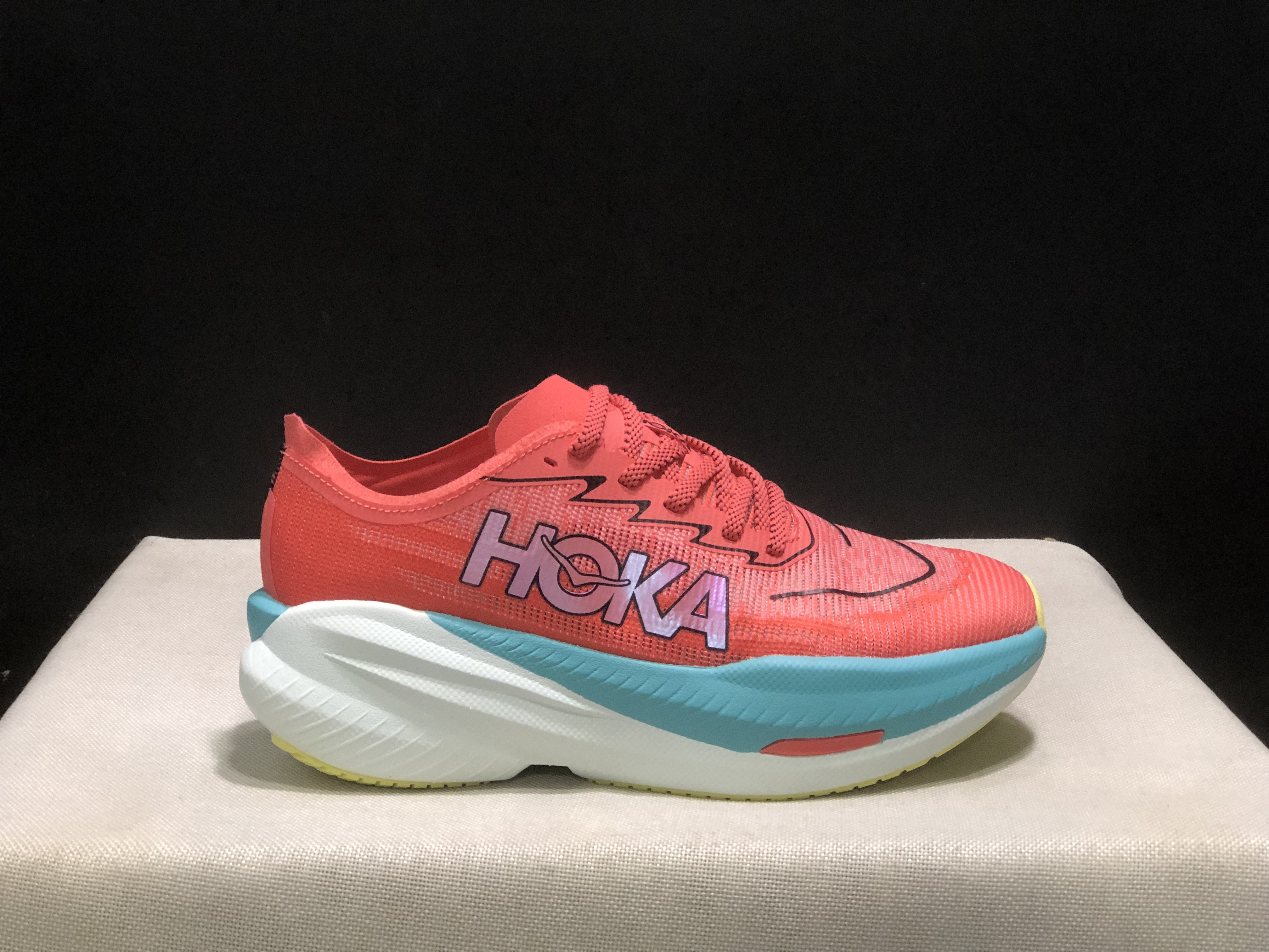 Hoka One One Mach X 2 Anti-slip Low-top Running Shoes Red