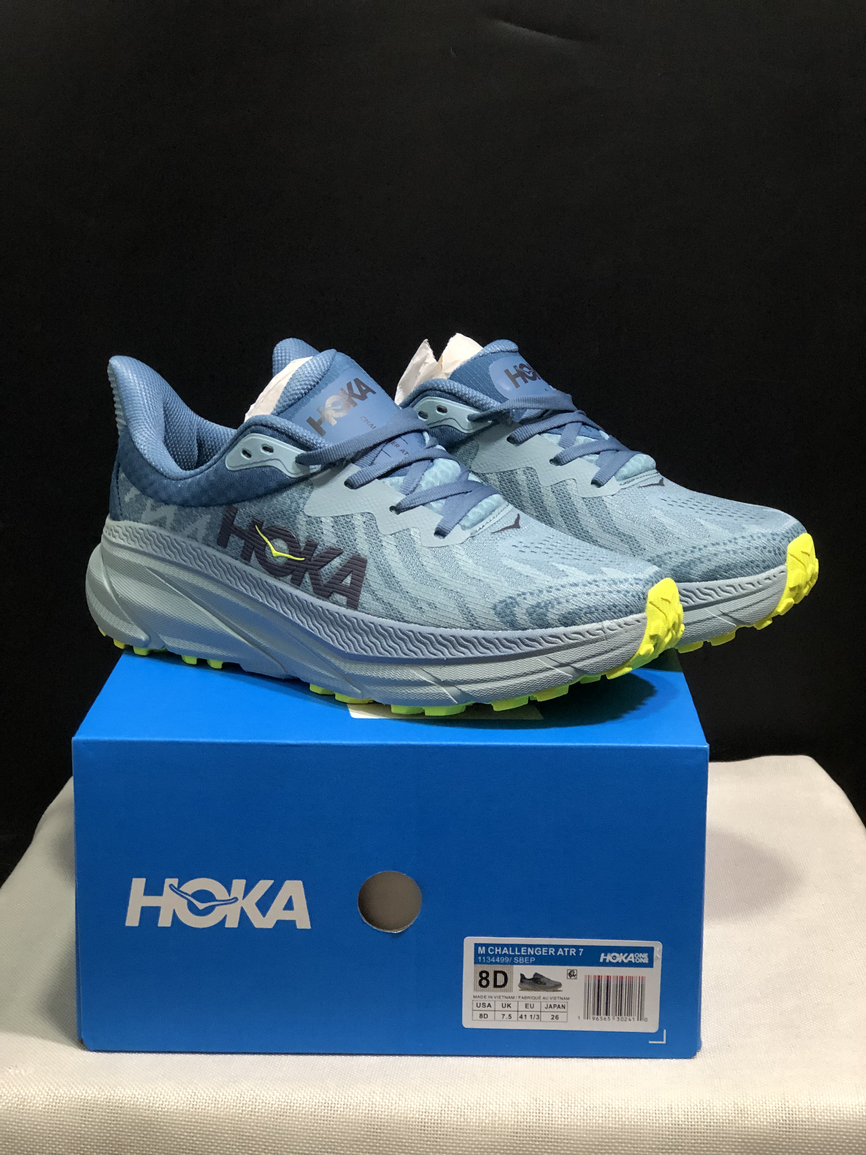 Hoka One One Challenger 7 Shock-absorbing Breathable Running Shoes Sneakers Light Blue
