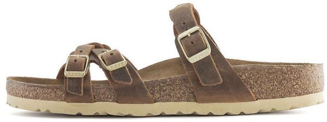 Birkenstock Franca Braided Natural Leather 1024135 Narrow Fit Oiled Beige Sandals