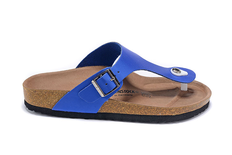 Birkenstock Blue Casual Matte Leather Flip Flops