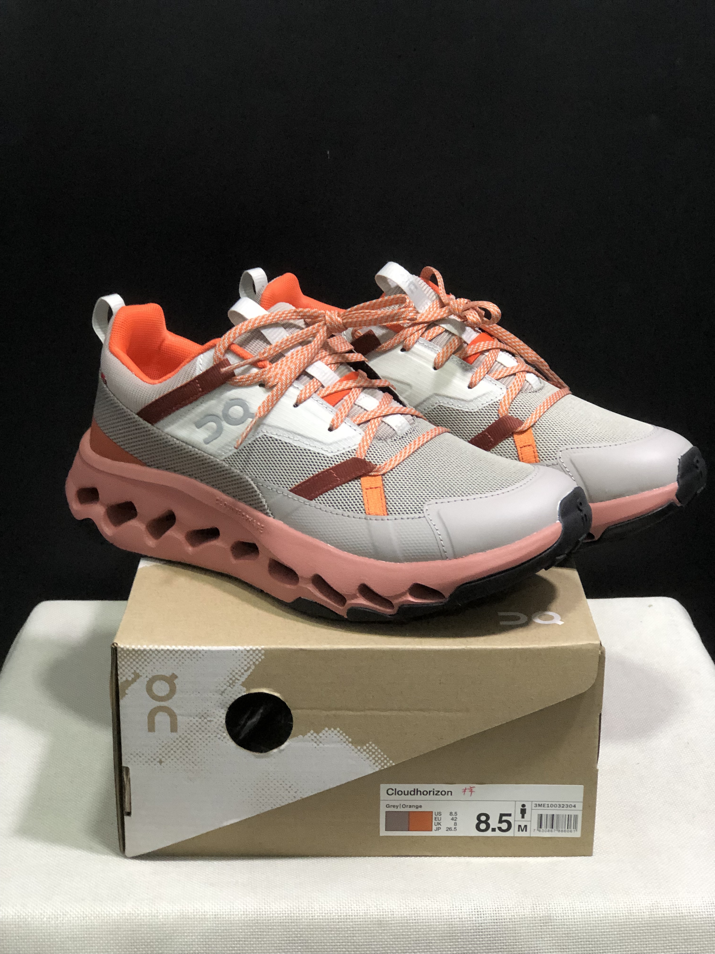 On Running Cloudhorizon Comfortable Hiking Shoes Grey/Orange-Red