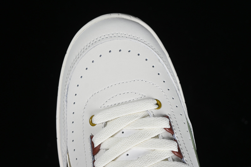 Nike Air Jordan 2 Low Chinese New Year Cedar Oil Green White Sneakers