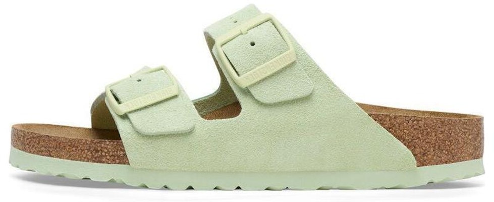 Birkenstock Arizona Big Buckle Nubuk Leather Green 1026831 Fashion Slippers