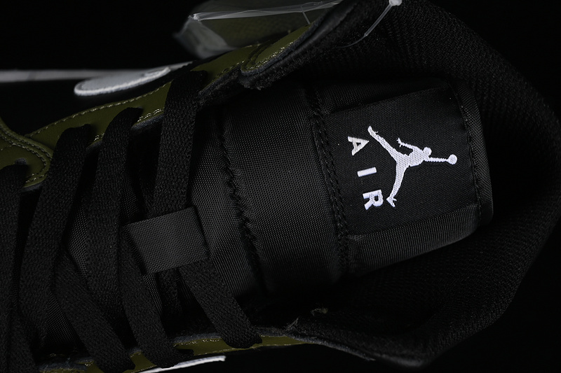 Nike Air Jordan 1 Mid Black Green Sneakers