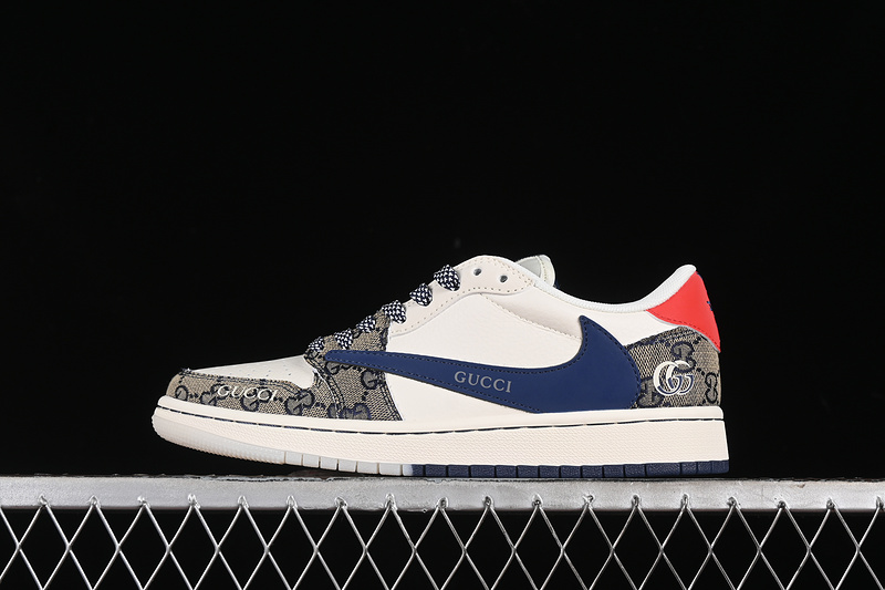 Nike Air Jordan 1 Low OG SP Travis Scott Fragment Design White Grey Blue Red Sneakers