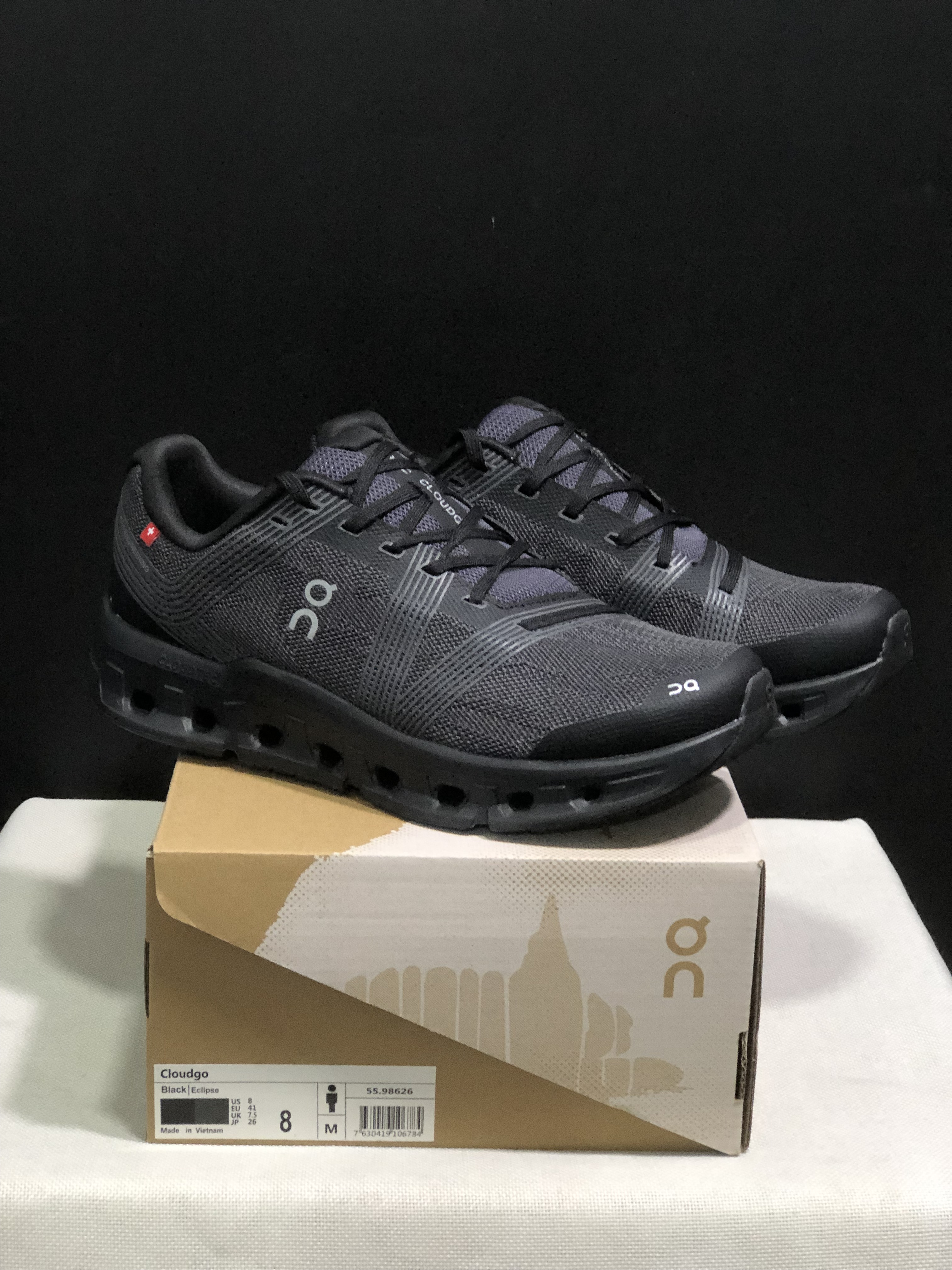 On Running Cloudgo Comfortable And Lightweight Running Shoes Black/Eclipse