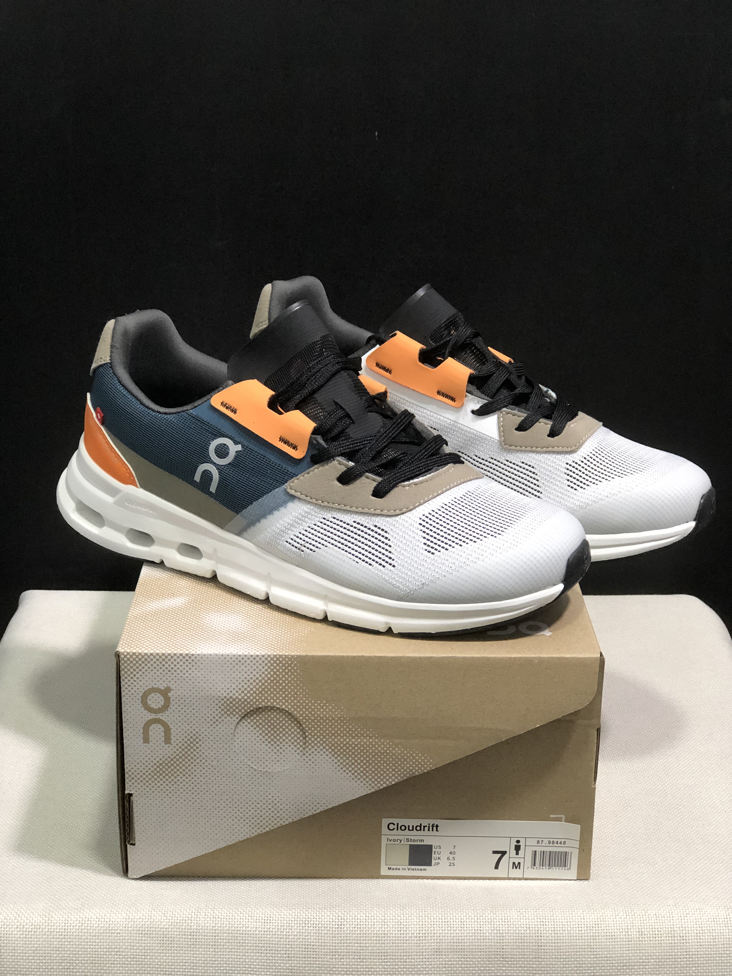 On Running Cloudrift Comfortable And Versatile Sports Casual Shoes Light Grey/Brown