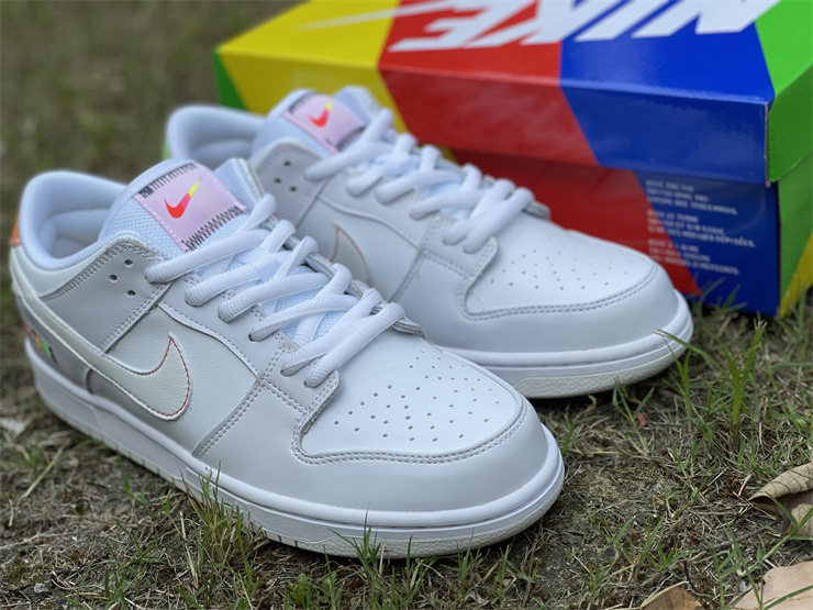 Nike SB Dunk Low Pro Be True White Rainbow Sneakers