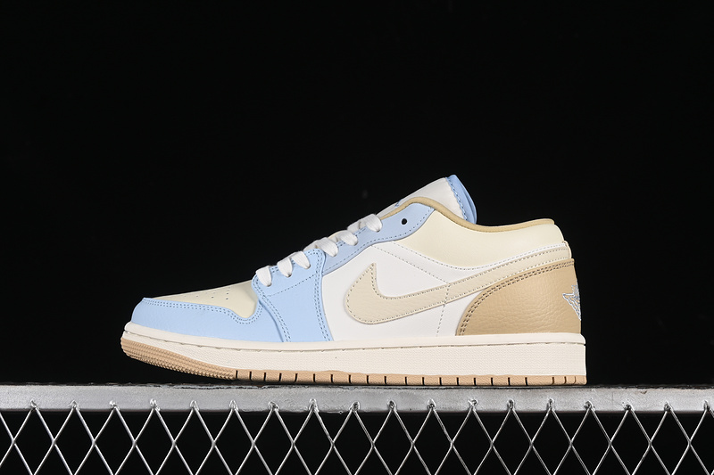 Nike Air Jordan 1 Low OG Blue White Brown Sneakers