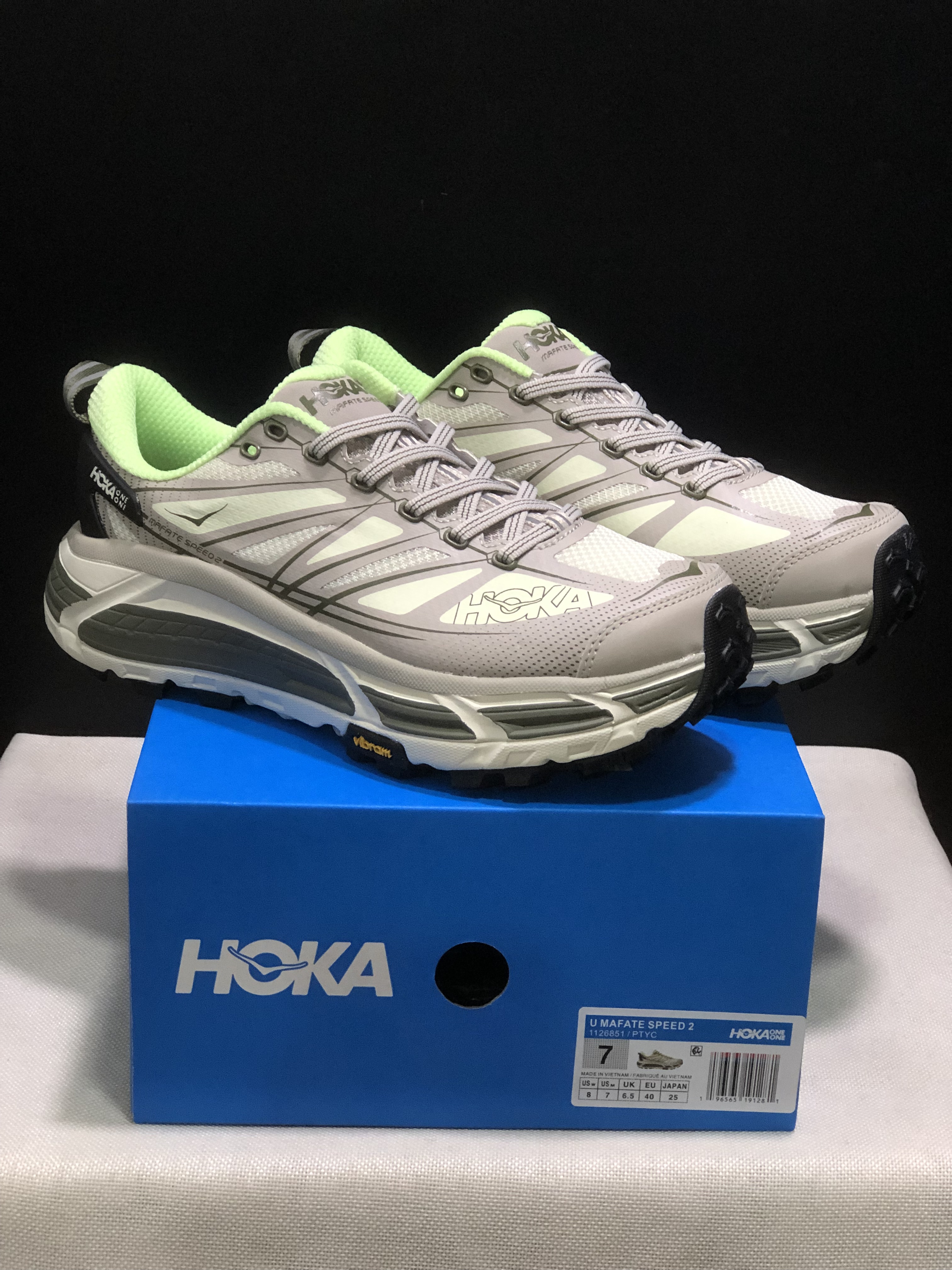 Hoka One One Mafate Speed 2 Mountain Anti-slip Running Shoes Sneakers Gray