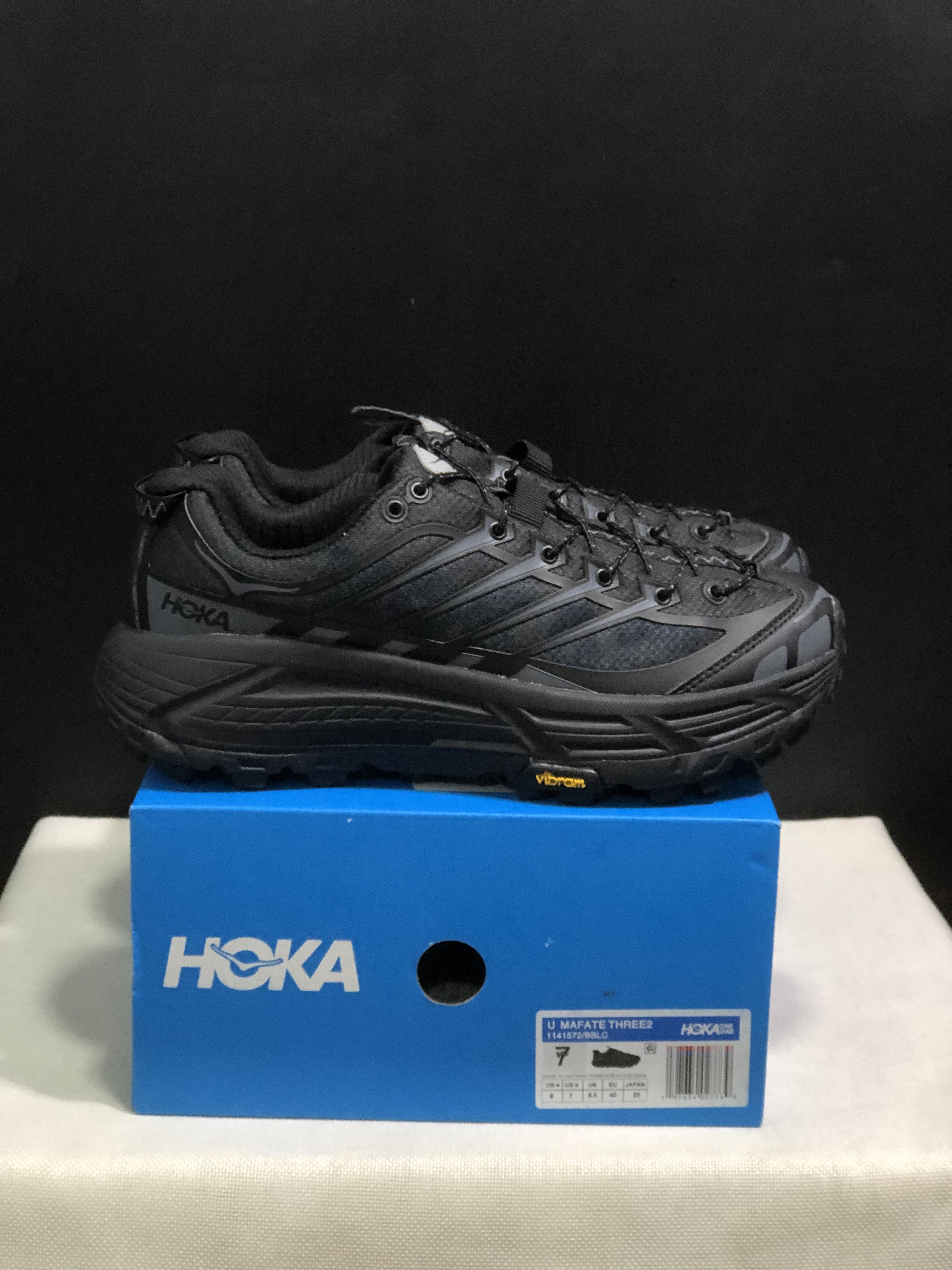 Hoka One One Mafate Three 2 Anti-slip Running Shoes Sneakers Black