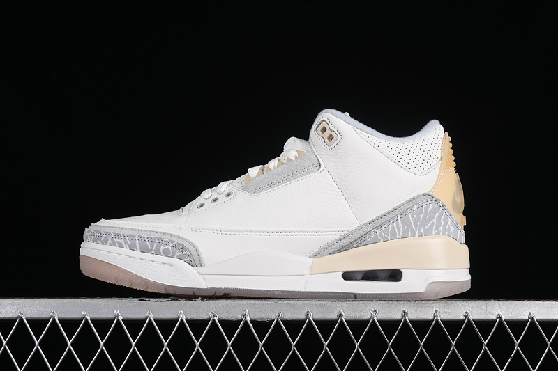 Nike Air Jordan 3 Craft Ivory Grey Mist Cream Sneakers
