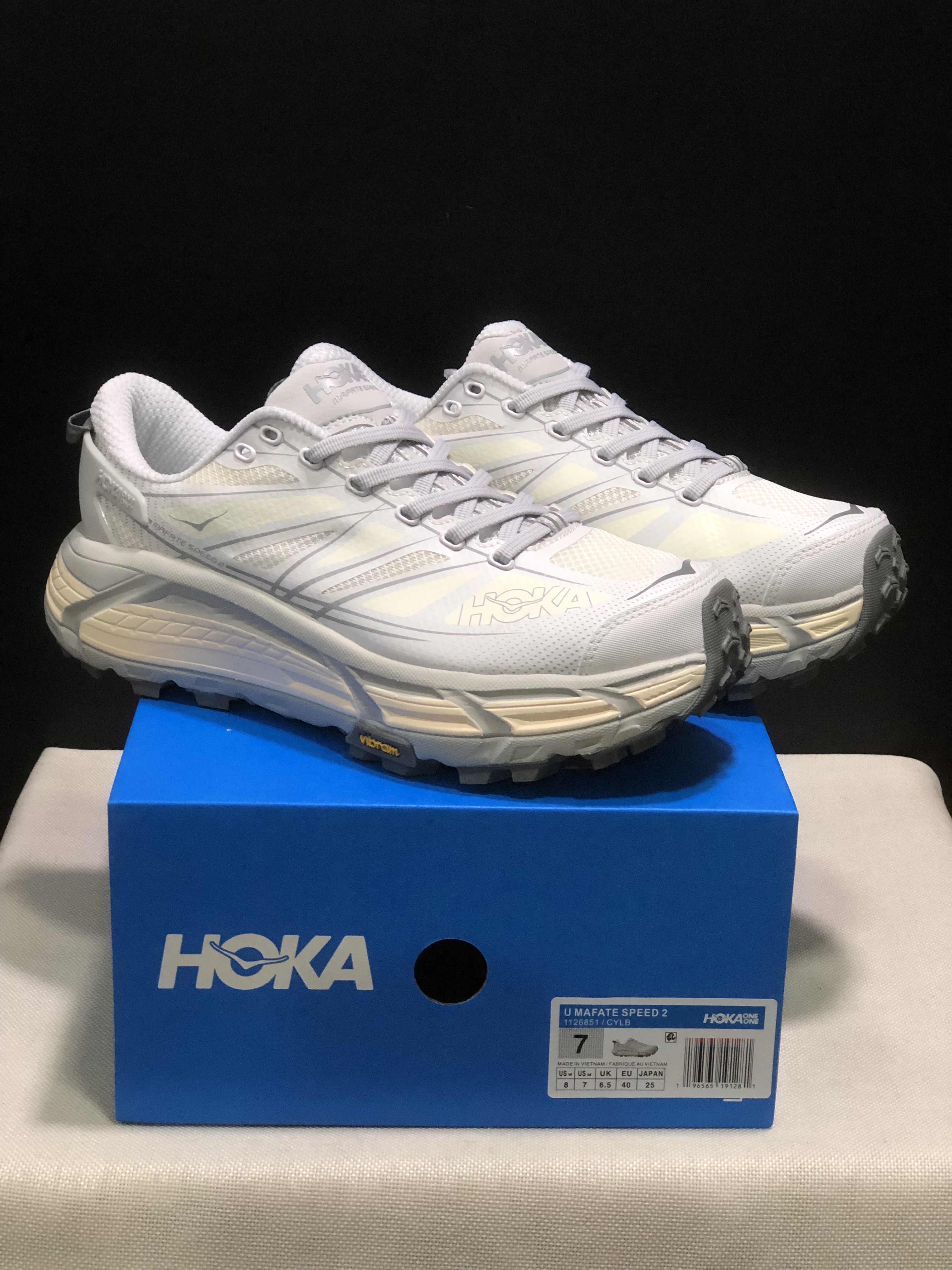 Hoka One One Mafate Speed 2 Mountain Anti-slip Running Shoes White Sneakers