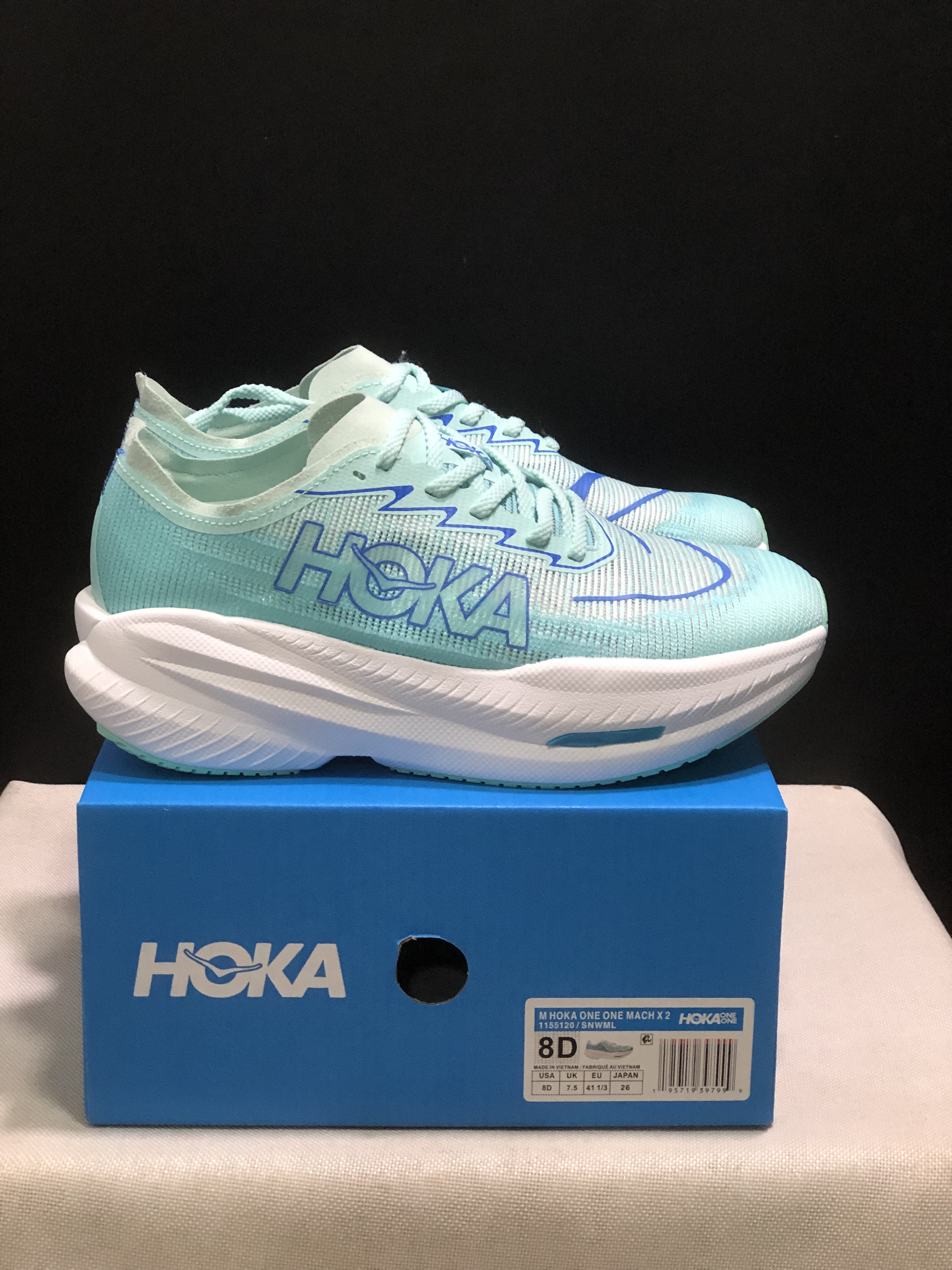 Hoka One One Mach X 2 Anti-slip Low-top Running Shoes Teal