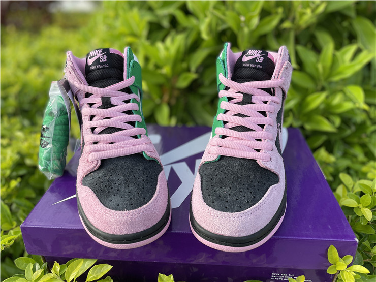 Nike SB Dunk High Pro Premium Invert Celtics Pink Black Sneakers