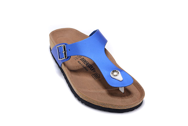 Birkenstock Blue Casual Matte Leather Flip Flops