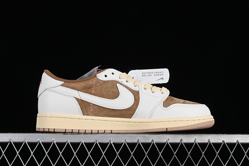 Travis Scott Nike Air Jordan 1 Low OG Brown White Sneakers
