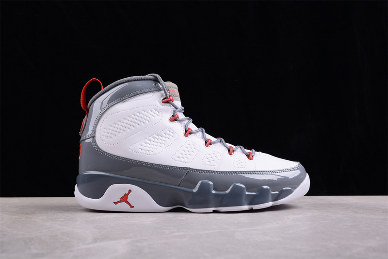 Nike Air Jordan 9 Retro Fire Red White Cool Grey Sneakers
