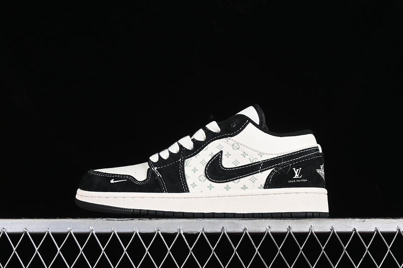 Nike Air Jordan 1 Low Louis Vuitton White Black Sneakers