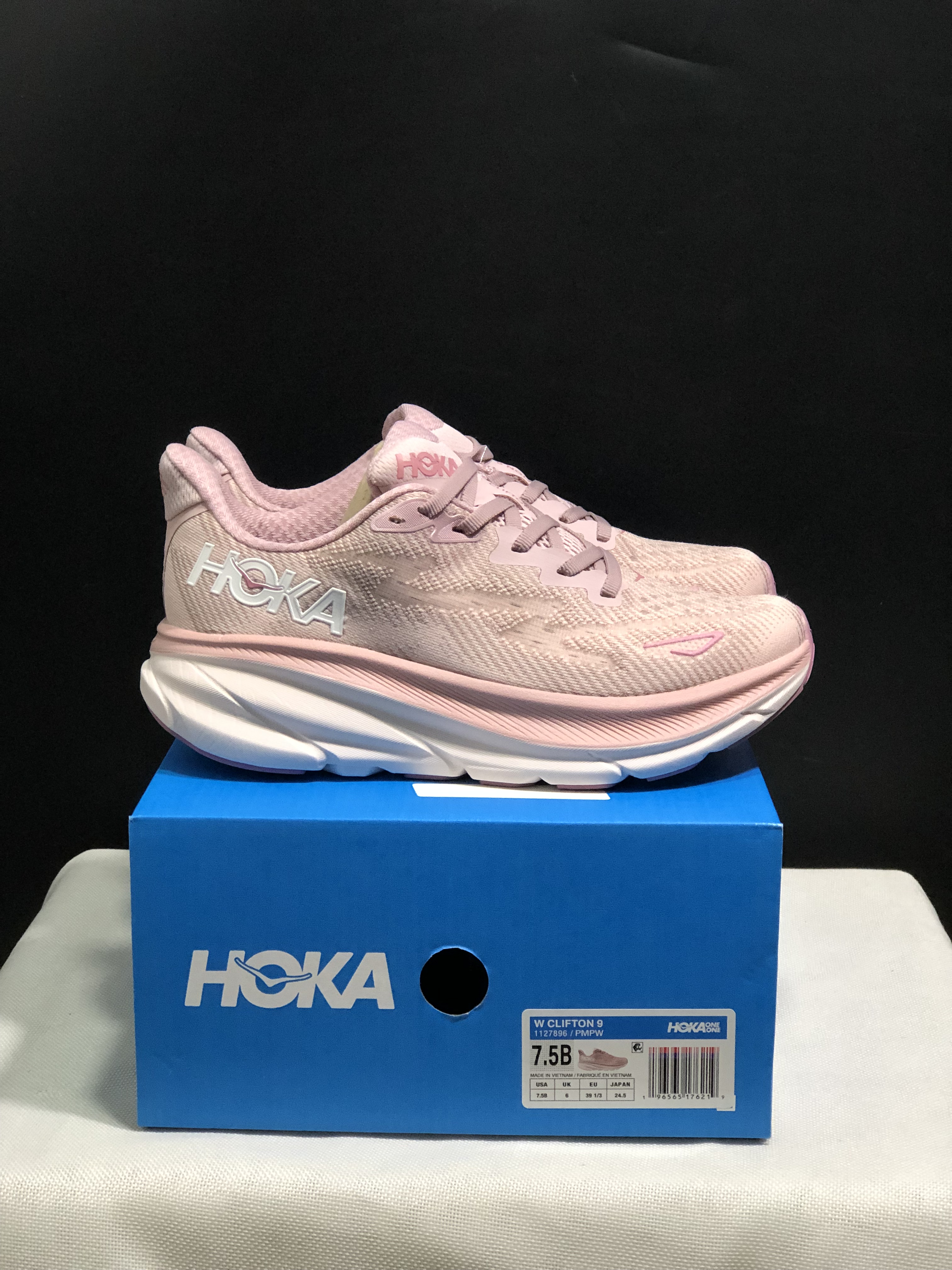 Hoka One One Clifton 9 Running Shoes Athletic Shoes Sneakers Light Pink