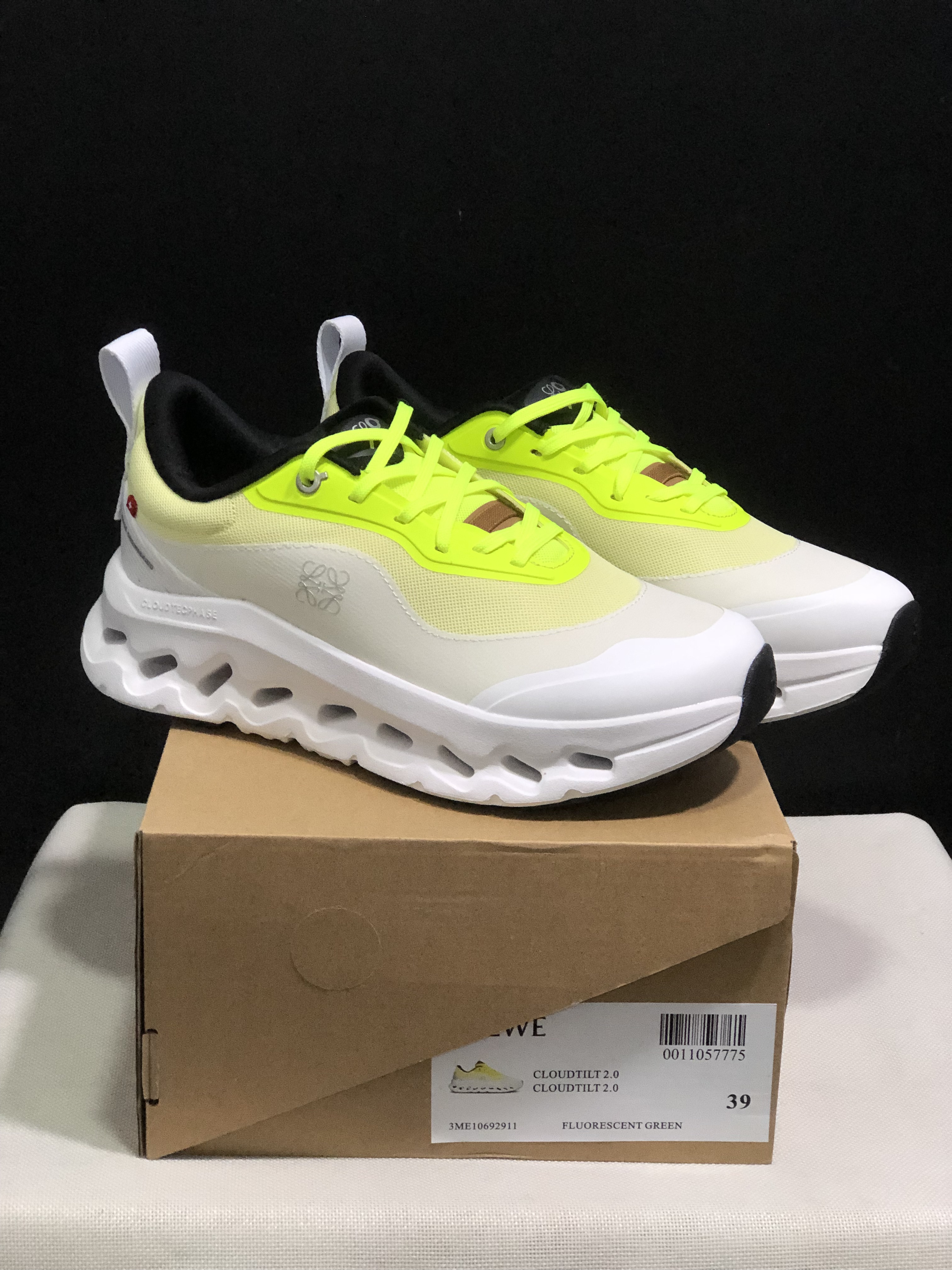 LOEWE x On Running Cloudtilt 2.0 Casual Sports Shoes Fluorescent Green