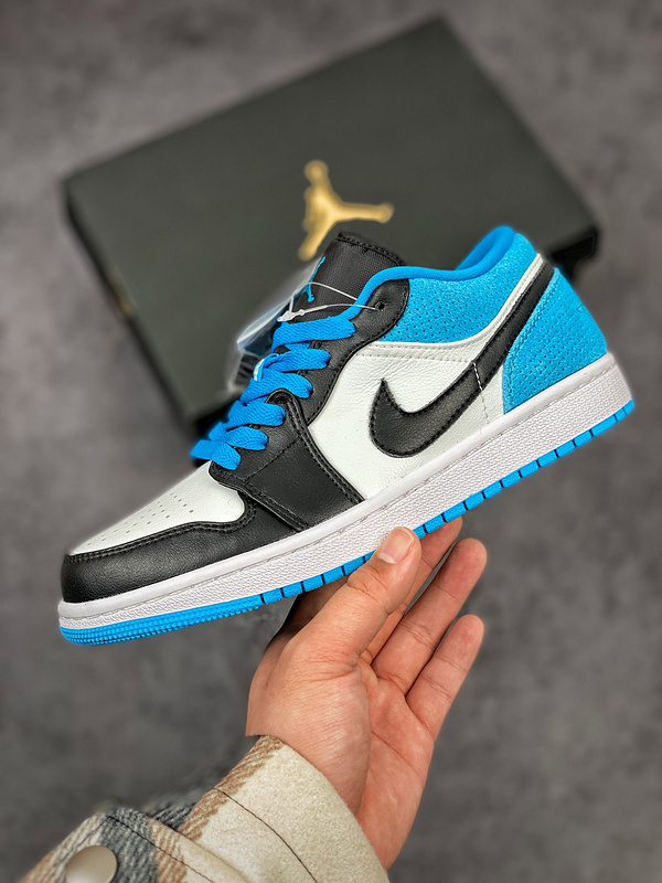 Nike Air Jordan 1 Low Black Blue White Sneakers