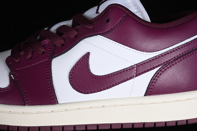 Nike Air Jordan 1 Low White Rose Red Sneakers