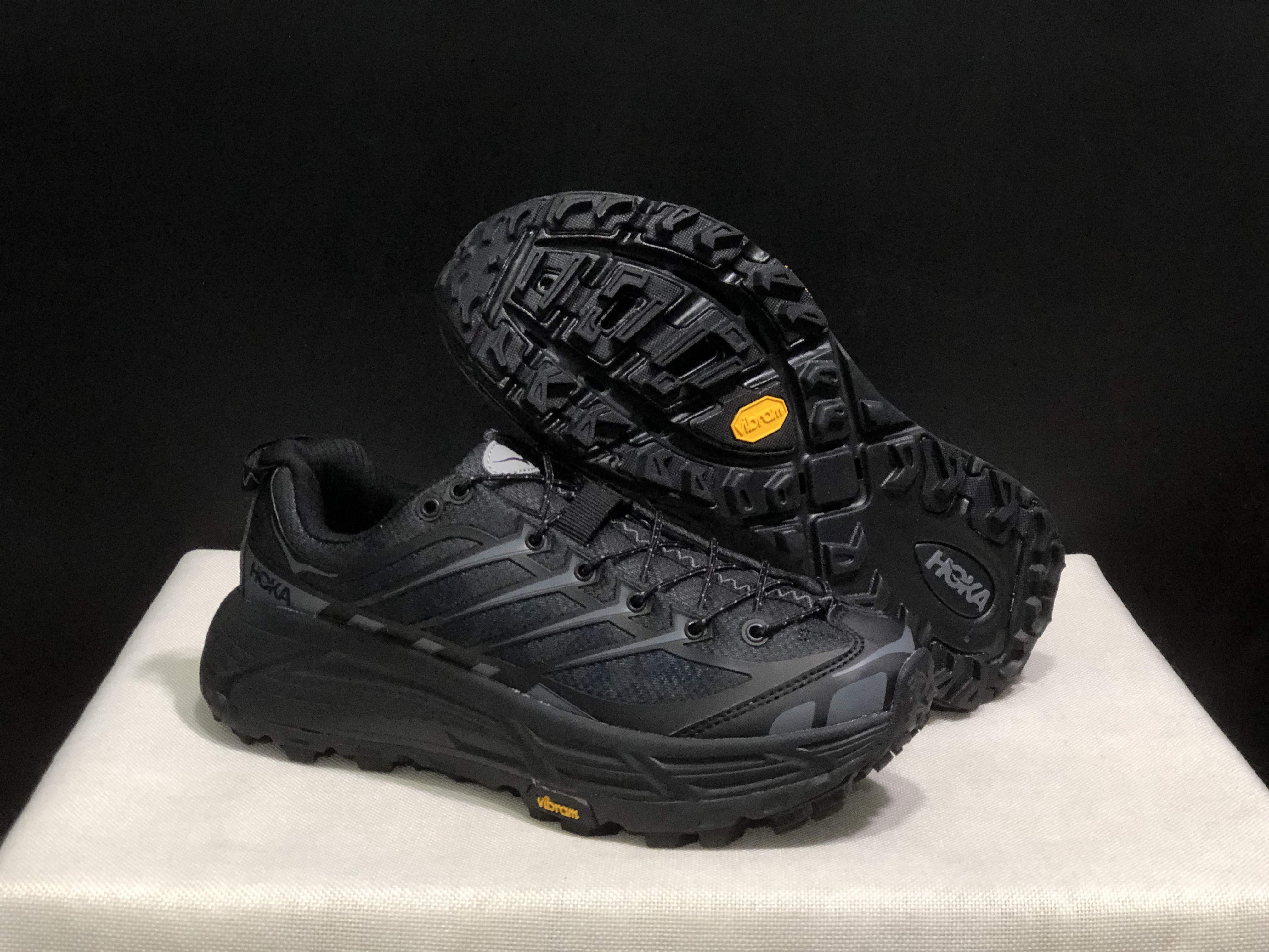 Hoka One One Mafate Three 2 Anti-slip Running Shoes Sneakers Black
