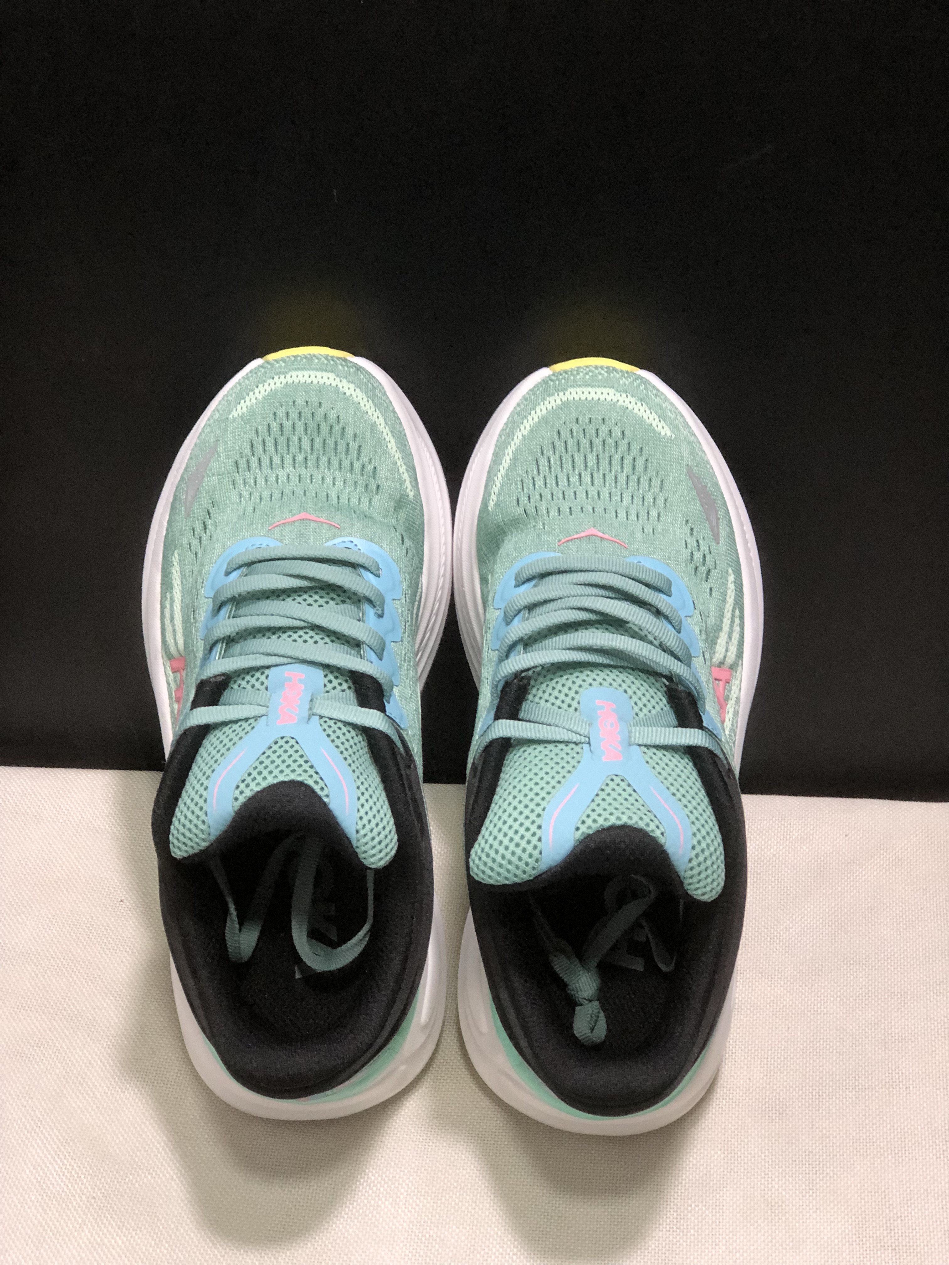 Hoka One One Bondi 9 Women's Comfortable Low-top Running Shoes Sneakers Teal