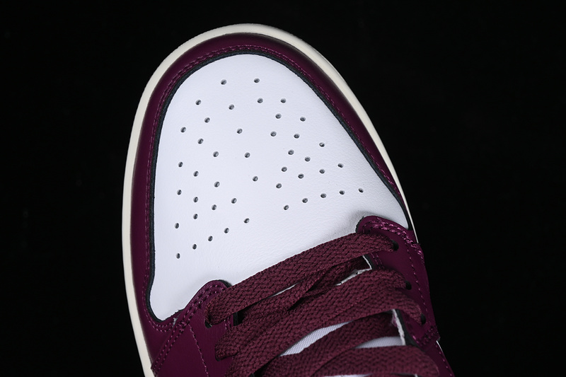 Nike Air Jordan 1 Low White Rose Red Sneakers