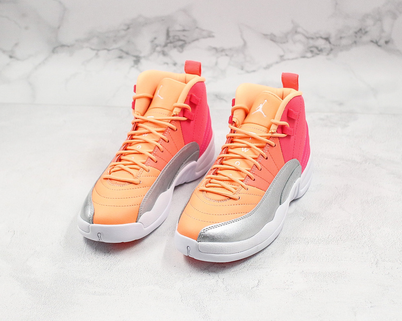 Nike Air Jordan 12 Retro Sunrise GS Hot Punch Multicolor Sneakers